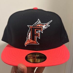 New Era Black and Red 59FIFTY Hat